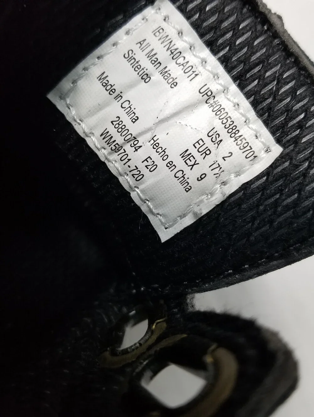 WONDER NATION BABY BLACK BOOTS SIZE 2